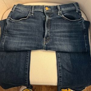 MOTHER Raw Hem Straight Leg - Hustler
